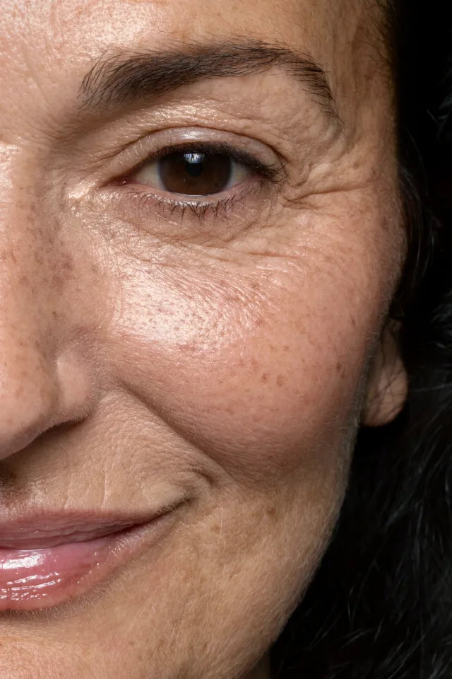 Mature skin renewal close-up